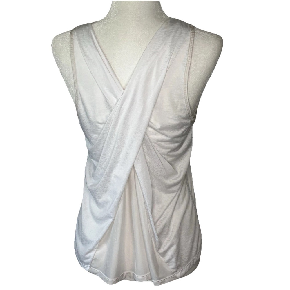 Lululemon Soul Stride Tank Top *Med* White Breathable High Neck Workout Athletic